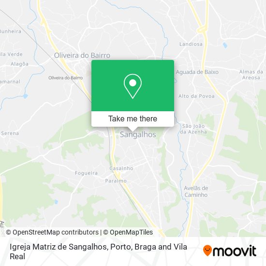 Igreja Matriz de Sangalhos mapa