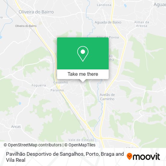Pavilhão Desportivo de Sangalhos mapa