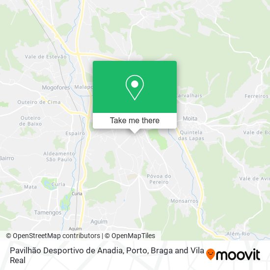 Pavilhão Desportivo de Anadia mapa
