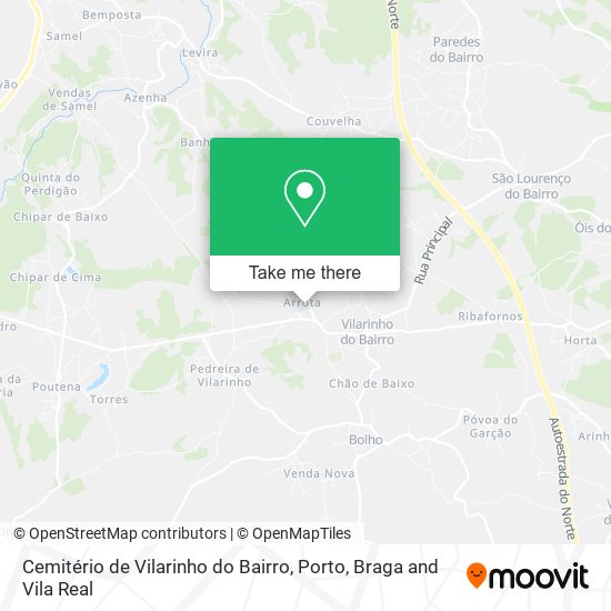 Cemitério de Vilarinho do Bairro map