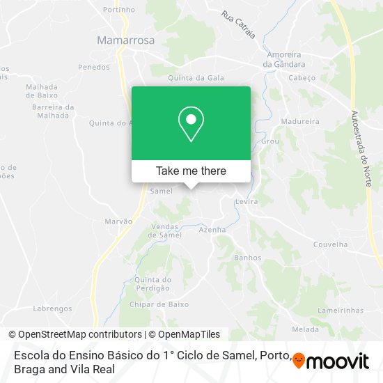 Escola do Ensino Básico do 1° Ciclo de Samel map