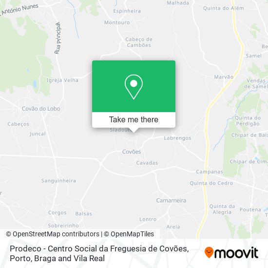 Prodeco - Centro Social da Freguesia de Covões mapa