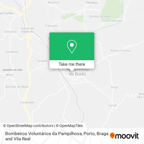 Bombeiros Voluntários da Pampilhosa map