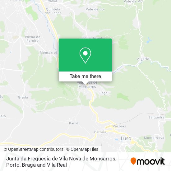 Junta da Freguesia de Vila Nova de Monsarros mapa