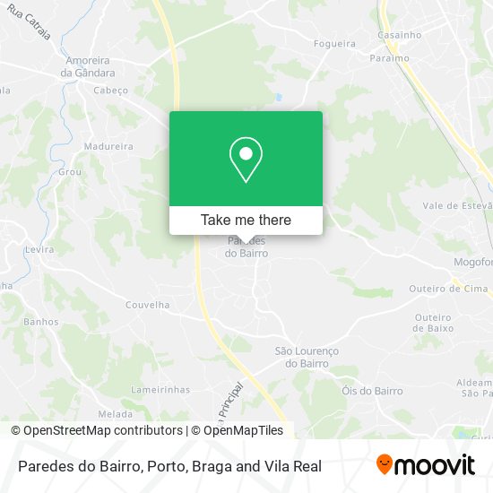 Paredes do Bairro mapa