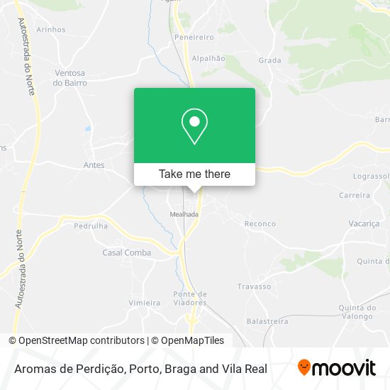 Aromas de Perdição map