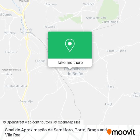 Sinal de Aproximação de Semáforo mapa