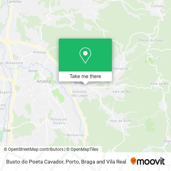 Busto do Poeta Cavador map