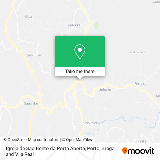 Igreja de São Bento da Porta Aberta mapa