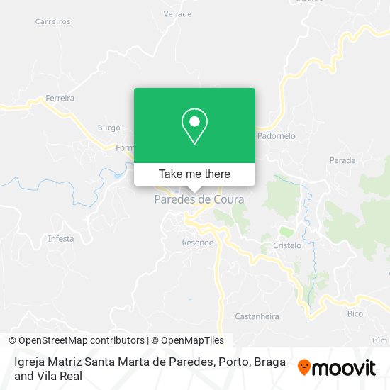 Igreja Matriz Santa Marta de Paredes map
