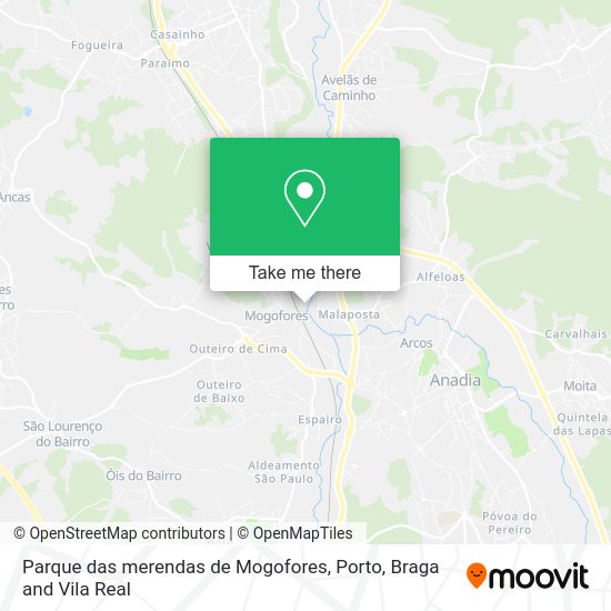 Parque das merendas de Mogofores map