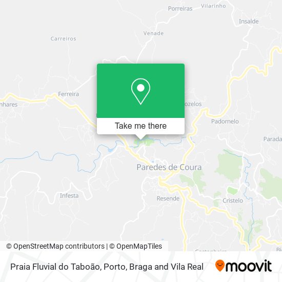 Praia Fluvial do Taboão map