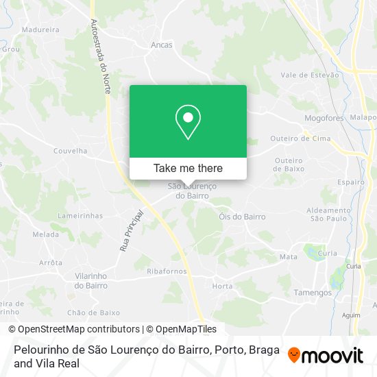 Pelourinho de São Lourenço do Bairro map