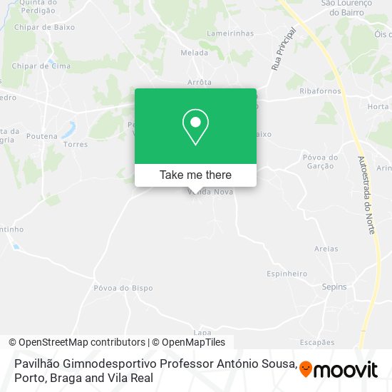 Pavilhão Gimnodesportivo Professor António Sousa mapa