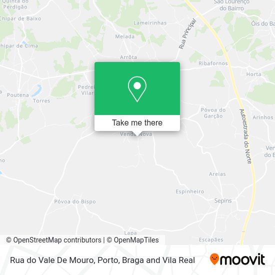 Rua do Vale De Mouro map