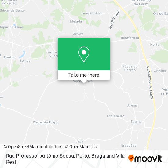 Rua Professor António Sousa map