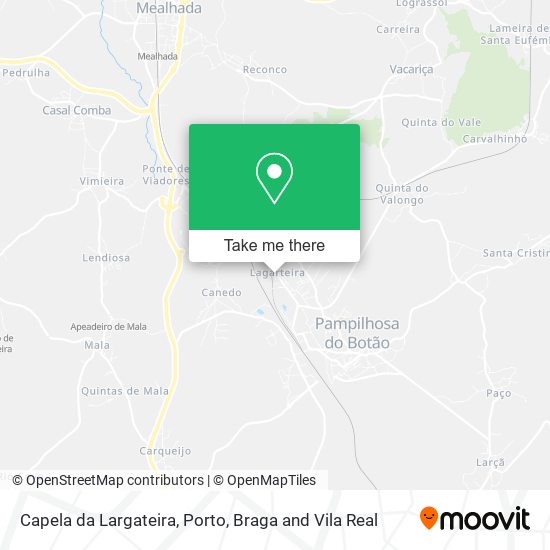 Capela da Largateira mapa