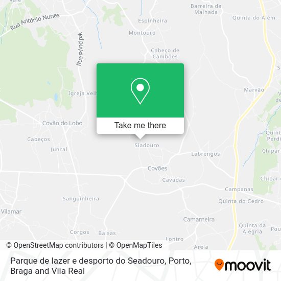 Parque de lazer e desporto do Seadouro mapa