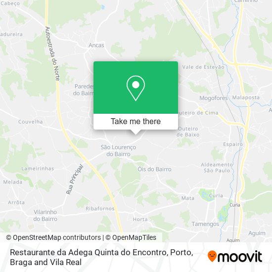 Restaurante da Adega Quinta do Encontro mapa
