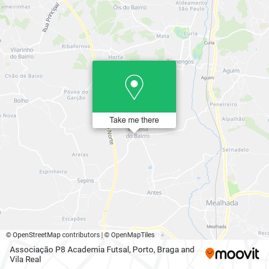 Associação P8 Academia Futsal mapa