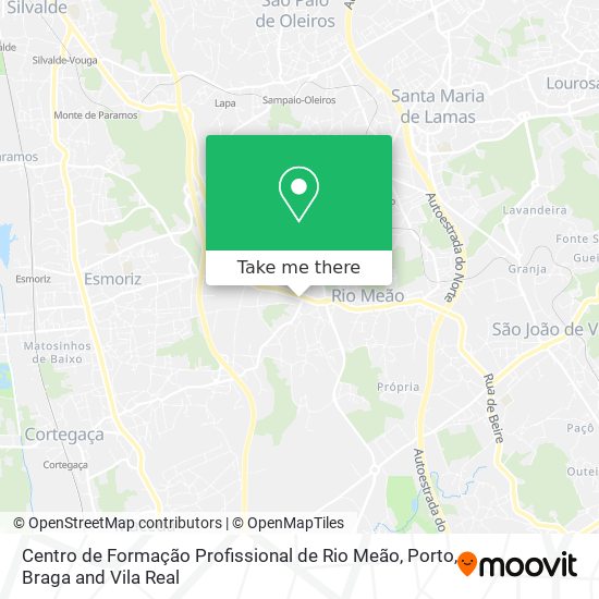 Centro de Formação Profissional de Rio Meão map