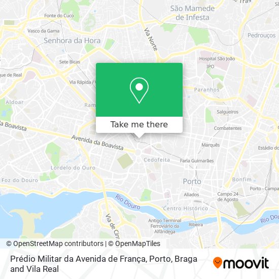 Prédio Militar da Avenida de França mapa