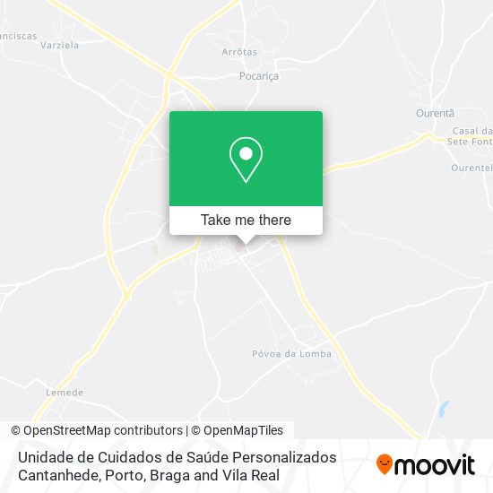 Unidade de Cuidados de Saúde Personalizados Cantanhede mapa