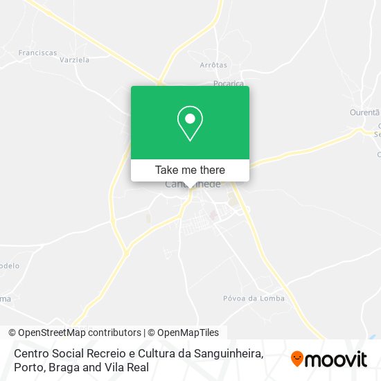 Centro Social Recreio e Cultura da Sanguinheira map