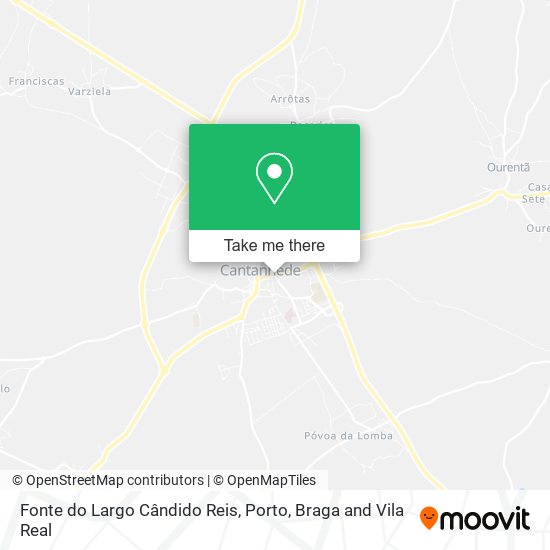 Fonte do Largo Cândido Reis mapa