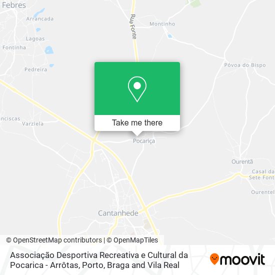 Associação Desportiva Recreativa e Cultural da Pocarica - Arrôtas map