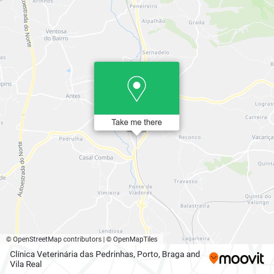 Clínica Veterinária das Pedrinhas mapa