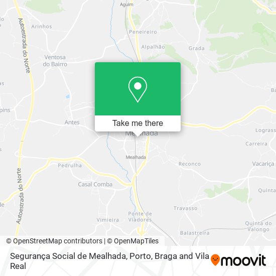 Segurança Social de Mealhada mapa