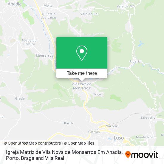 Igreja Matriz de Vila Nova de Monsarros Em Anadia map