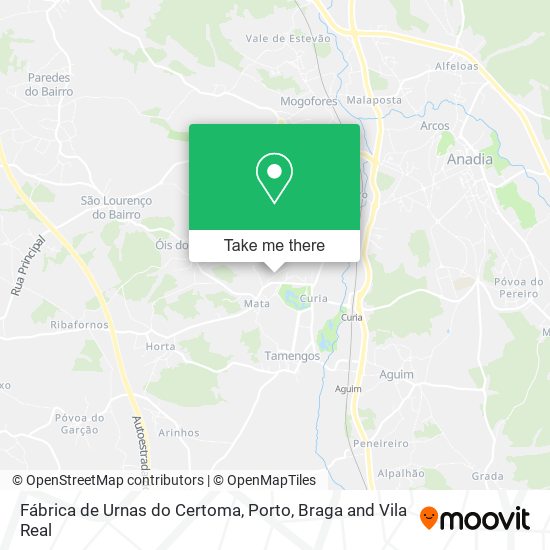 Fábrica de Urnas do Certoma mapa
