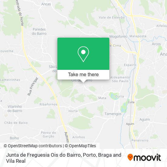 Junta de Freguesia Ois do Bairro mapa