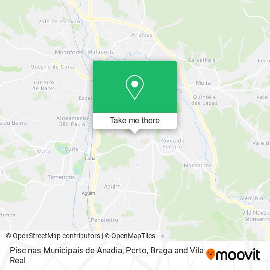 Piscinas Municipais de Anadia mapa