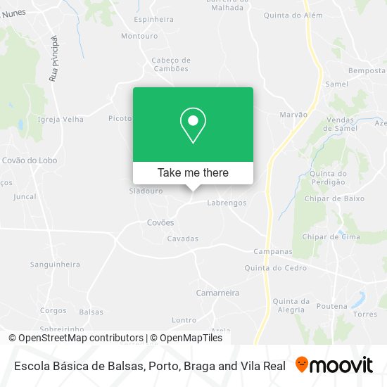 Escola Básica de Balsas map