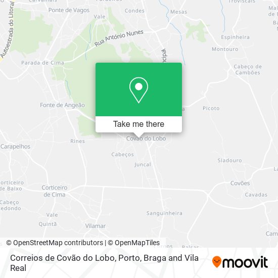 Correios de Covão do Lobo map