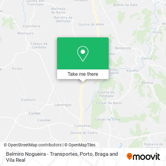 Belmiro Nogueira - Transportes mapa