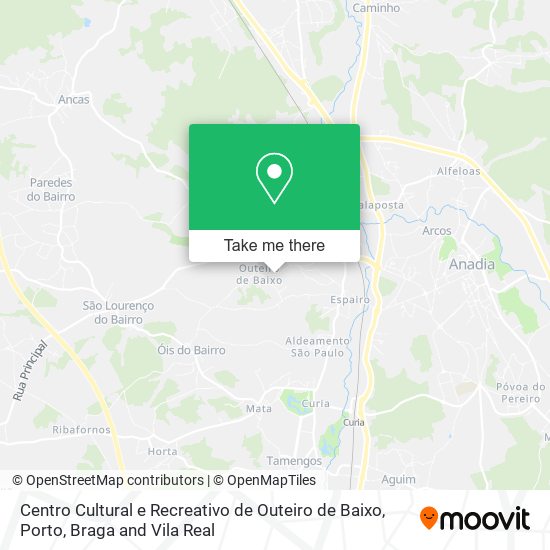 Centro Cultural e Recreativo de Outeiro de Baixo map