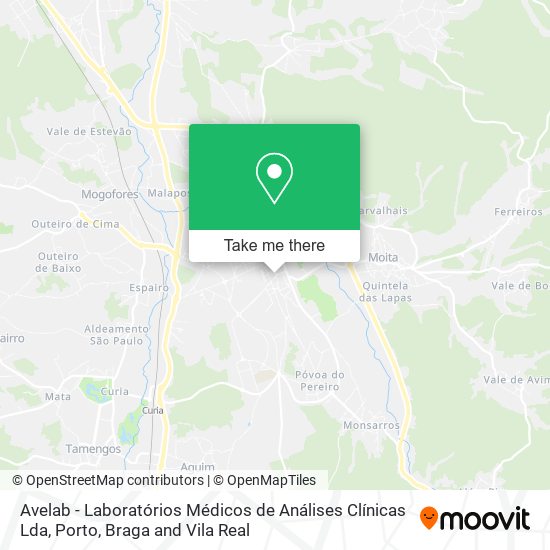 Avelab - Laboratórios Médicos de Análises Clínicas Lda mapa