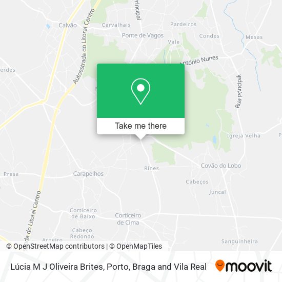 Lúcia M J Oliveira Brites map