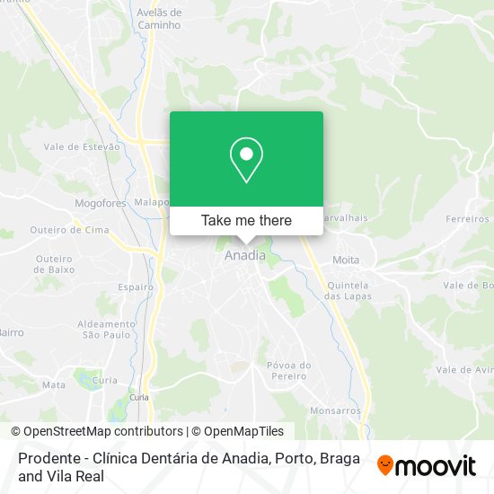 Prodente - Clínica Dentária de Anadia map
