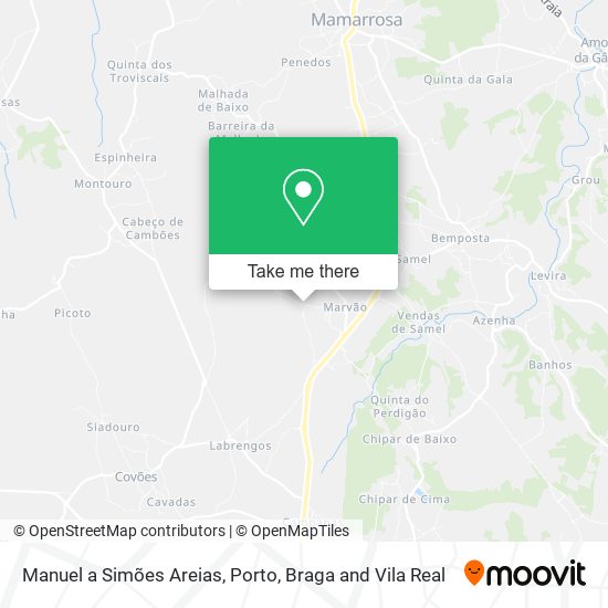 Manuel a Simões Areias map