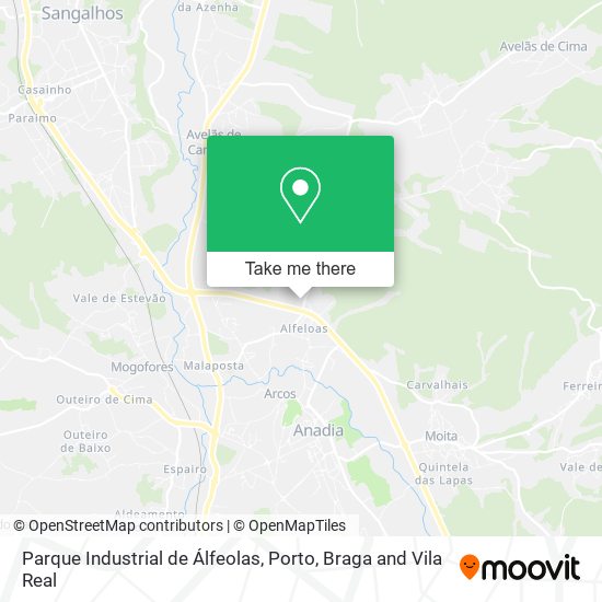 Parque Industrial de Álfeolas mapa