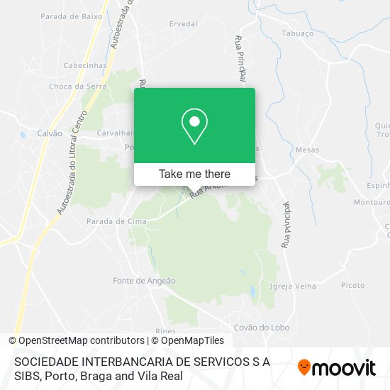 SOCIEDADE INTERBANCARIA DE SERVICOS S A SIBS mapa