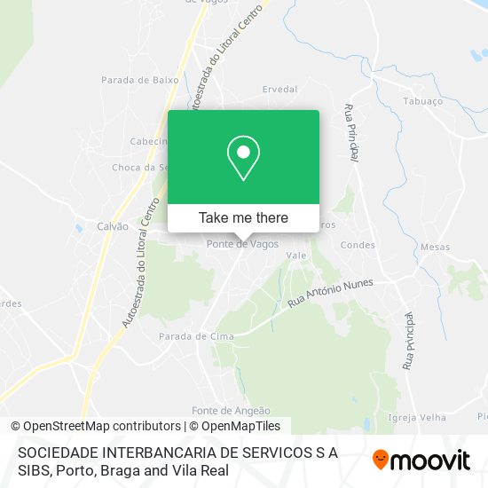 SOCIEDADE INTERBANCARIA DE SERVICOS S A SIBS map