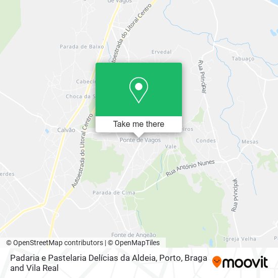 Padaria e Pastelaria Delícias da Aldeia map