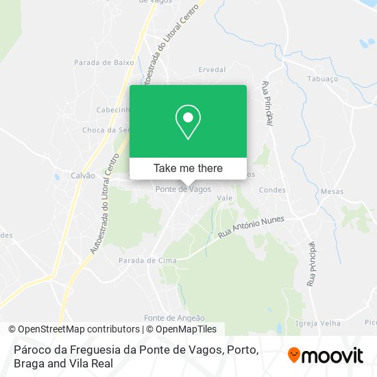 Pároco da Freguesia da Ponte de Vagos map
