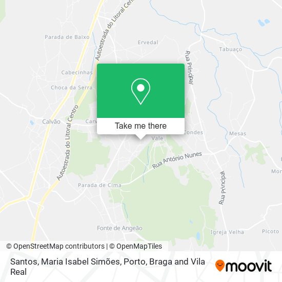 Santos, Maria Isabel Simões map